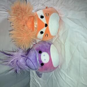 Cute Purple and Orange Plush Stuffed Animals